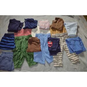 Lot Of 16 Baby Boy Pants Sizes 3-12 months Multi Color